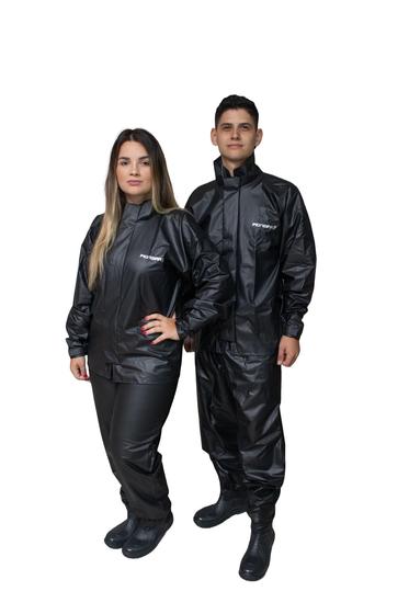 Imagem de Capa De Chuva Moto Motoqueiro Pioneira PVC Pop Unissex Gola