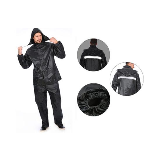 Imagem de Capa de Chuva Motoqueiro Conjunto Jaqueta Calça Reforçada