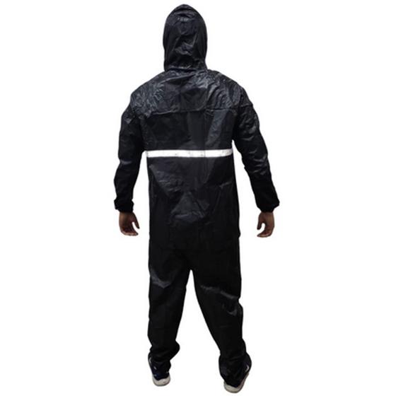 Imagem de Capa De Chuva Motoqueiro Nylon Capuz Reforçada Impermeável Unisex Masculina Motoca Conjunto Leve com Refletivo