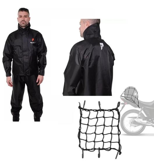 Imagem de Capa De Chuva Motoqueiro Pioneira Nylon M + Elastico Aranha