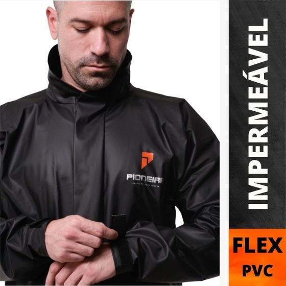 Imagem de Capa De Chuva Pioneira Pvc Gola Moto Motoqueiro Ciclista