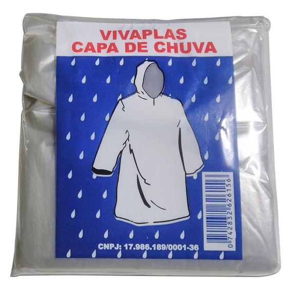 Capa De Chuva Vivaplas Plástico Transparente Menor preço em Capa De Chuva Vivaplas Plástico Transparente