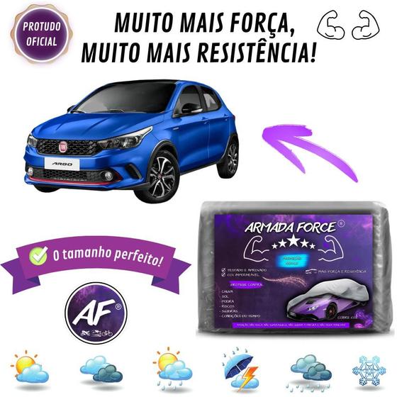 Imagem de Capa De Cobrir Carro Fiat Argo Forrada Impermeável Armada Force