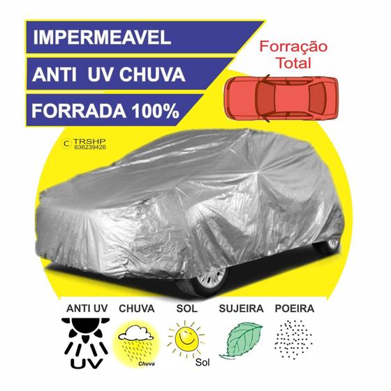 Imagem de Capa de Cobrir Carro P/ Fiat Cronos Ano 2021 Ant UV 100% Forrada Sol Chuva Poeira Maresia