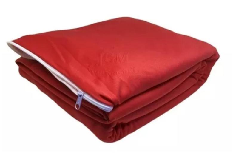 Imagem de Capa De Colchão Casal Padrão Com Zíper + 02 Fronhas Kit Para Cama Malha Gel Grossa Spandex