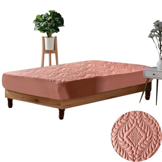 Imagem de Capa de colchao de malha matelada com elastico lavavel na maquina