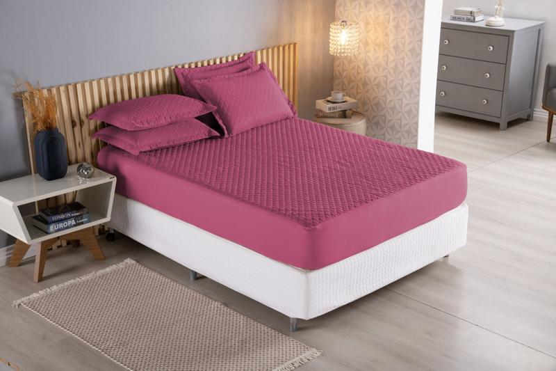Imagem de Capa De Colchão Junior Kit Cama Queen 3 Peças Matelado Com Elástico