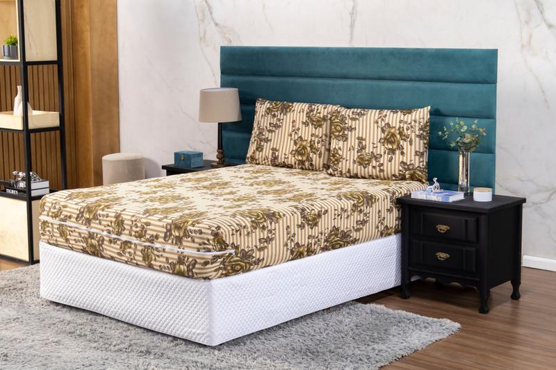 Imagem de Capa de Colchão Malha Estampada Para Cama Queen Com Ziper Resistente Tecido Macio Elástico!