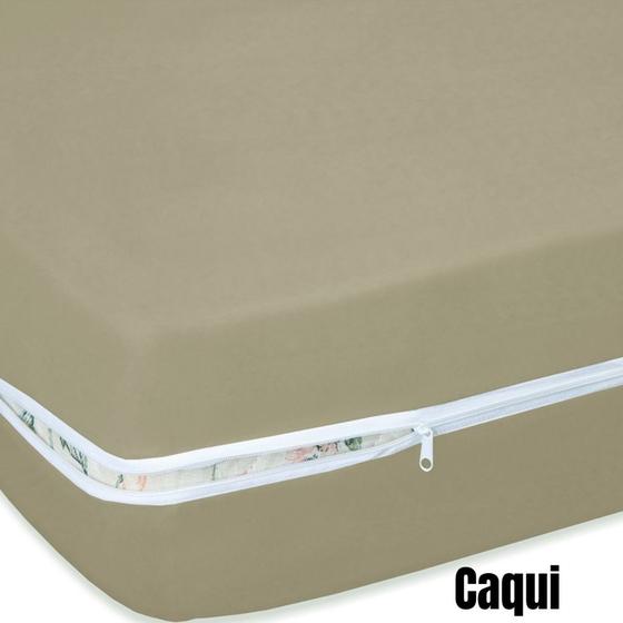Imagem de Capa de Colchão Protetor Queen Size Malha Gel Helanca com Zíper Cama Box