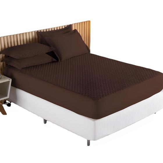 Imagem de Capa De Colchão Queen Kit Cama 3 Peças Matelado Elástico