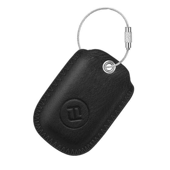 Imagem de Capa de Couro Genuíno Fintie para Tile Pro 2022 Key Finder Phone Finder, Capa de Pele Anti-Scratch com Chaveiro - Preto