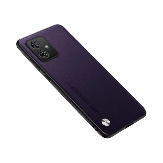 Imagem de Capa de Couro Luxo para Motorola Moto G54/G34/G24/G14 - Capa Traseira Macia e Resistente