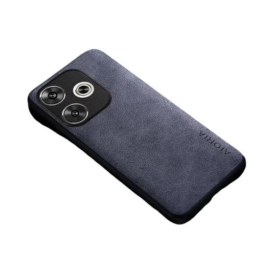 Imagem de Capa de couro para Xiaomi Poco F6 Pro, capa luxuosa premium, estilo comercial, cor sólida