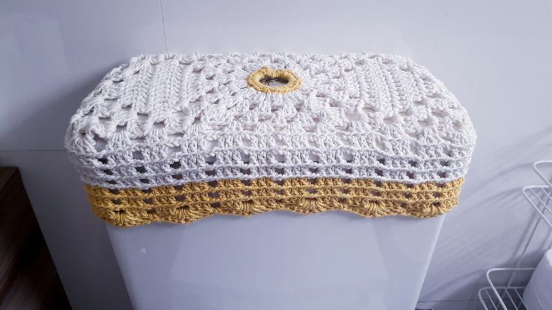 Imagem de Capa de Crochê para Caixa Acoplada - Artesanato feito a Mão