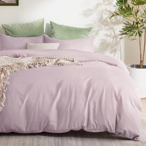 Imagem de Capa de Edredom Bedsure Queen Size - Macia, Duplamente Escovada, Rosa Mocha