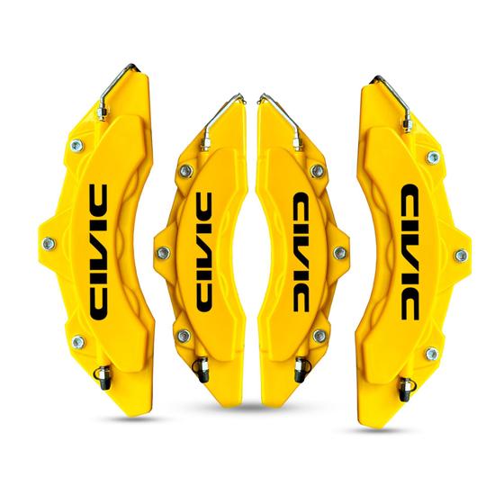 Imagem de Capa de pinça de freio Civic Amarelo kit c/ 4 unid