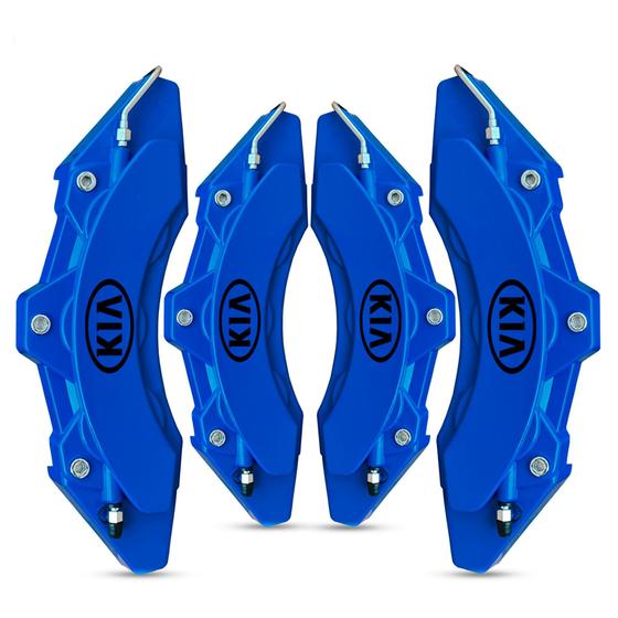 Imagem de Capa de Pinça de Freio Tuning KIA azul kit c/ 4 unid + cola