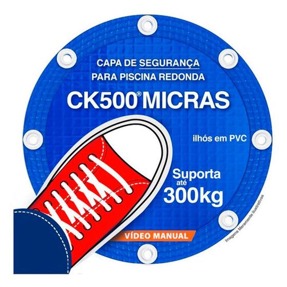 Imagem de Capa de Segurança para Piscina Redonda 2.50 Mts de Diâmetro PVC Vinil 500 Micras + Kit de Instalação