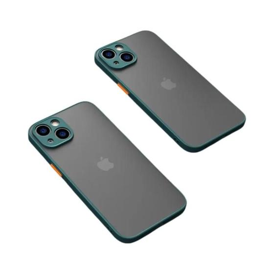 Imagem de Capa de Silicone Anti-Choque para iPhone 15/14/13/12/11/Mini/XR/X - Proteção Dura