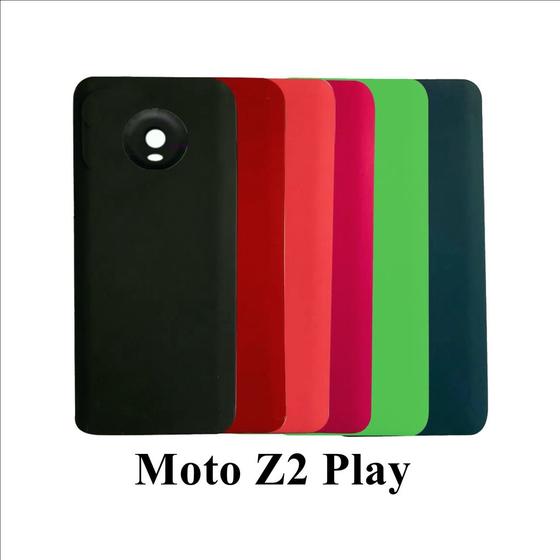 Imagem de Capa De Silicone Aveludado Colorida Compativel Moto Z2 Play Proteção Celular Capinha Case