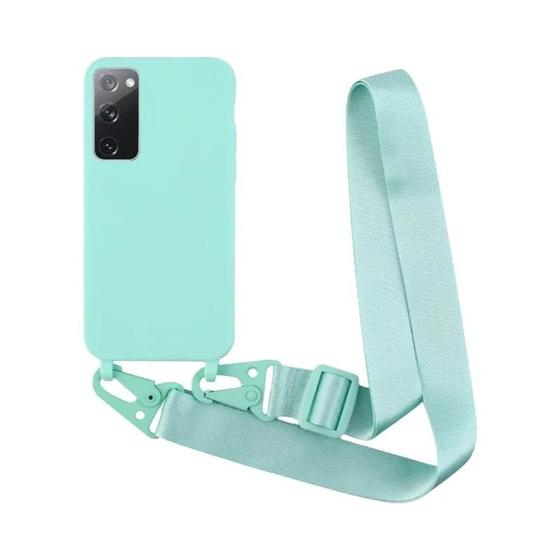 Imagem de Capa de Silicone com Cordão para Samsung S24 Ultra, S23 FE, S22, S10, S9, S8 Plus e Note 20 Ultra