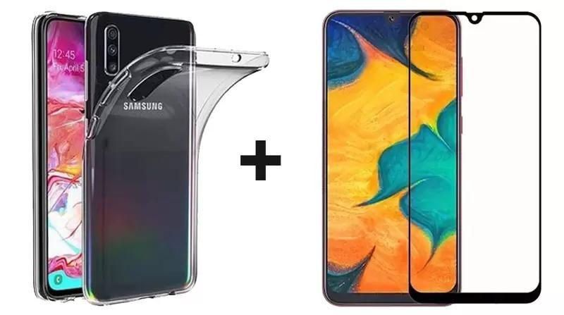 Imagem de Capa de Silicone Tpu Samsung A50 + Pelicula De Vidro 3d