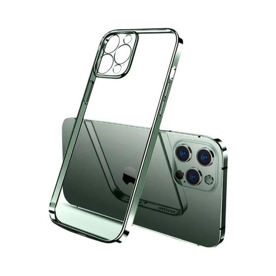 Imagem de Capa de Silicone Transparente para iPhone - Luxo e Proteção (11, 12, 13, 14, X, XR, XS Max, 8, 7 Plus)