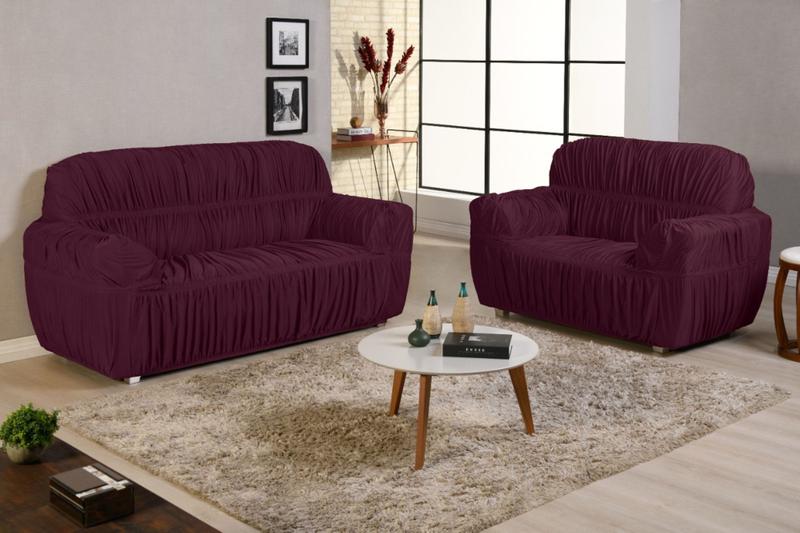 Imagem de Capa de sofa 3x2 lugares Padrao Malha gel 21 elasticos  Lindas