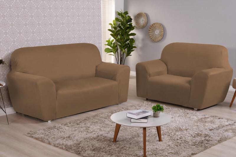 Capa De Sofá Agarradinha 2 E 3 Lugares King Grande promoção lua confecções Capa para Sofá