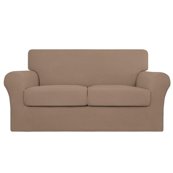 Imagem de Capa de Sofá Elástica Easy-Going para Loveseat - Cor Camelo
