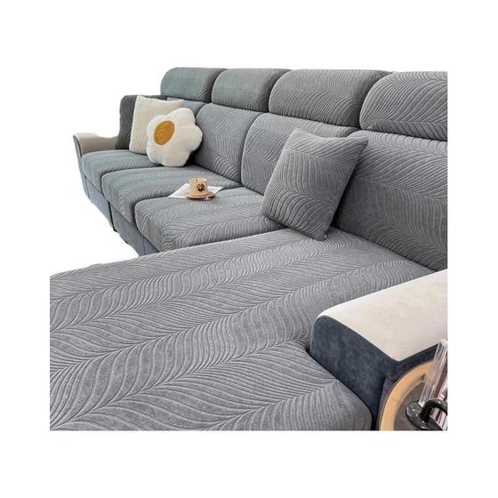 Imagem de Capa de Sofá Jacquard com Alta Elasticidade - Resistente à Água, Sujeira e Arranhões de Gato