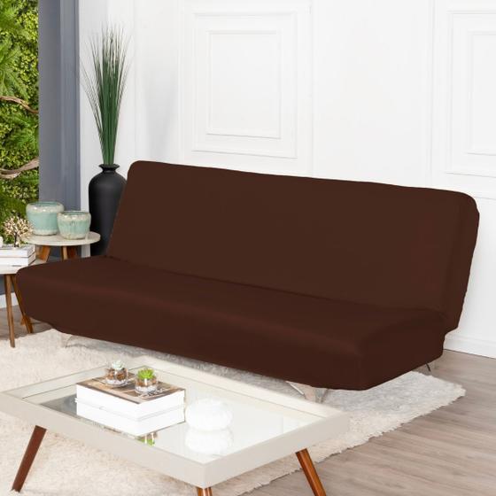 Imagem de Capa De Sofá Sem Apoio De Braço Modelo Fundas De Futon Malha Gel Premium 2 Lugares 1,20 A 1,40m