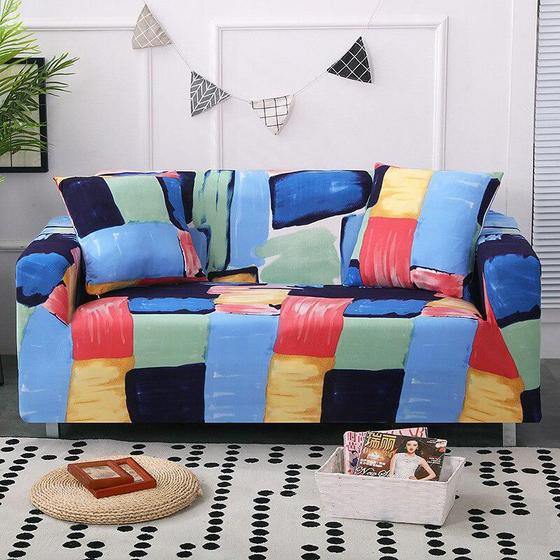 Imagem de Capa De Sofá Spandex 2 Lugares 145-185Cm Estampa 3