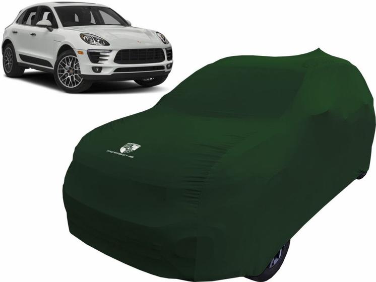 Imagem de Capa De Tecido Cor Verde Alta Proteção Carro Porsche Macan