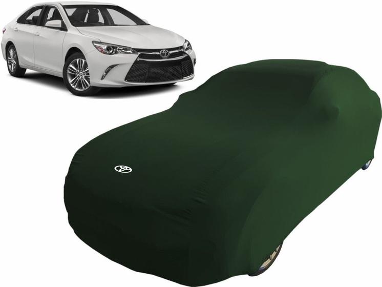Imagem de Capa De Tecido Cor Verde Alta Proteção Carro Toyota Camry