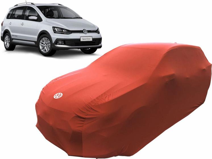 Imagem de Capa De Tecido Para Carro Volkswagen Spacefox  Cor Vermelha