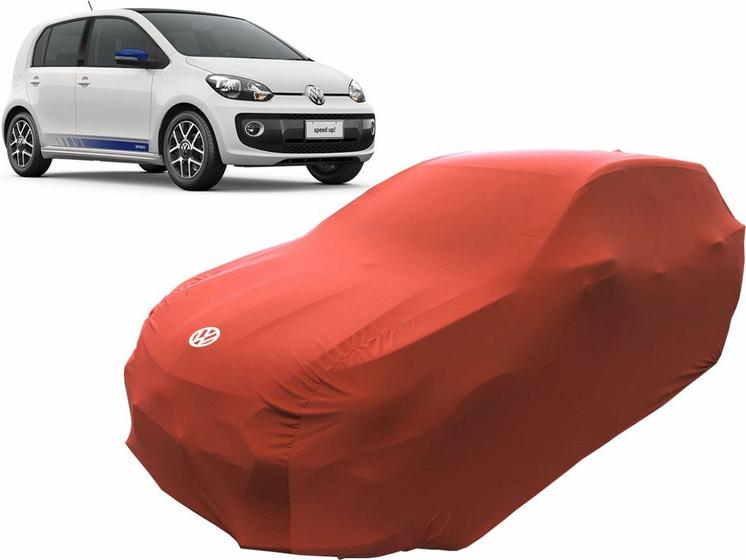 Imagem de Capa De Tecido Para Carro Volkswagen Up Cor Vermelha