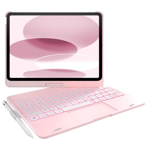 Imagem de Capa de Teclado com Trackpad para iPad 10ª Geração (10,9") - Rosa Claro