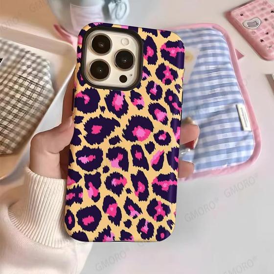 Imagem de Capa de telefone AndJihu para iPhone 15 Pro Max Cheetah Print