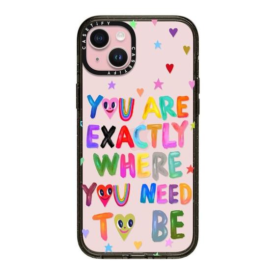 Imagem de Capa de telefone CASETiFY Impact para iPhone 15 Plus transparente preta