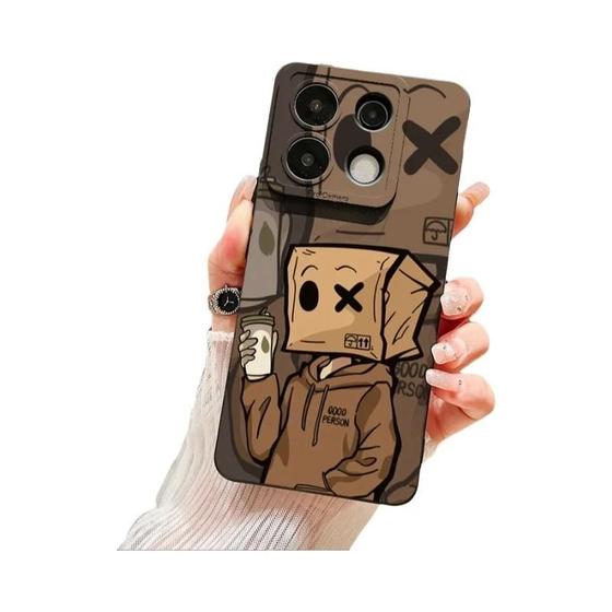 Imagem de Capa De Telefone Com Padrão De Homem De Papel Com Bumper Macio À Prova De Choque Para Xiaomi Redmi