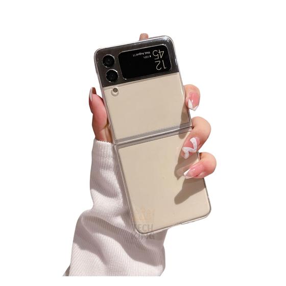 Imagem de capa de telefone dobrável acrílica para Galaxy Z flip 4 5G