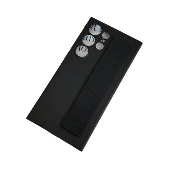 Imagem de Capa de Telefone Samsung com Pulseira - Silicone Transparente Fosco à Prova de Choques