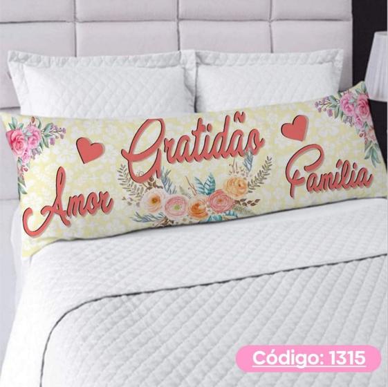 Imagem de Capa De Travesseiro De Corpo Fronha Xuxão Ziper Personalizado 1.25x0.45cm Frases Quarto e Decoração