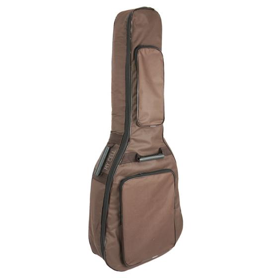 Imagem de Capa De Violão Marrom Folk Acolchoada Luxo Case Bag