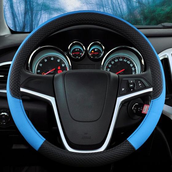Imagem de Capa de volante universal volant trança no volante moda antiderrapante funda volante estilo do carro acessórios