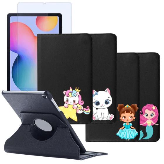 Imagem de Capa Desenhada Infantil Giratória para Tablet S6 Lite P610 + Película de Virdro