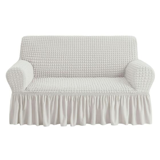Imagem de Capa Elástica e Durável para Loveseat NICEEC - Cor Marfim