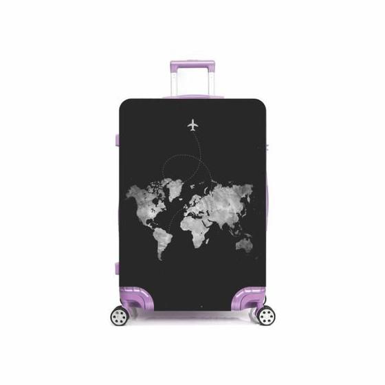 Capa Elástica Protetora De Mala Para Viagem De Mapa Menor preço em Capa Elástica Protetora De Mala Para Viagem De Mapa