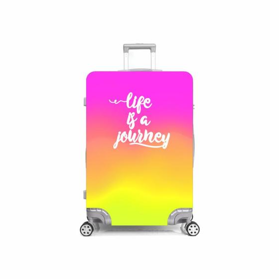 Imagem de Capa Elástica Protetora de Mala Viagem Life is a journey